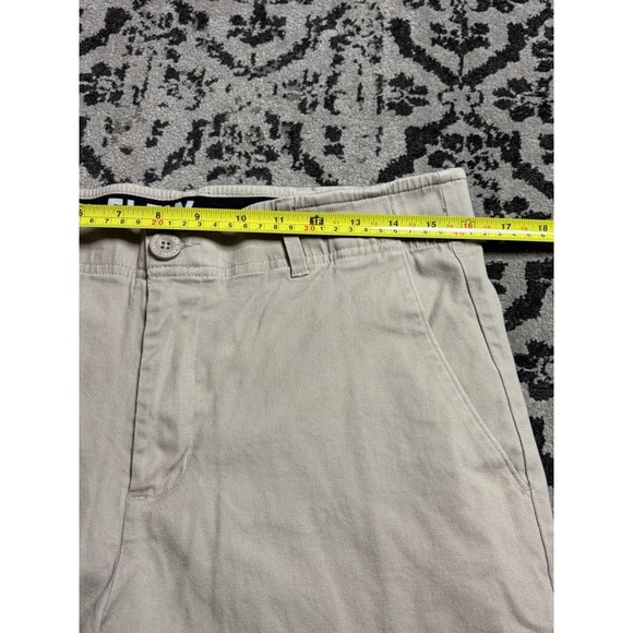 Dixxon Mens Khaki Shorts D Flexx Waistband Front Slash Back Button Pockets 32 - Picture 4 of 8
